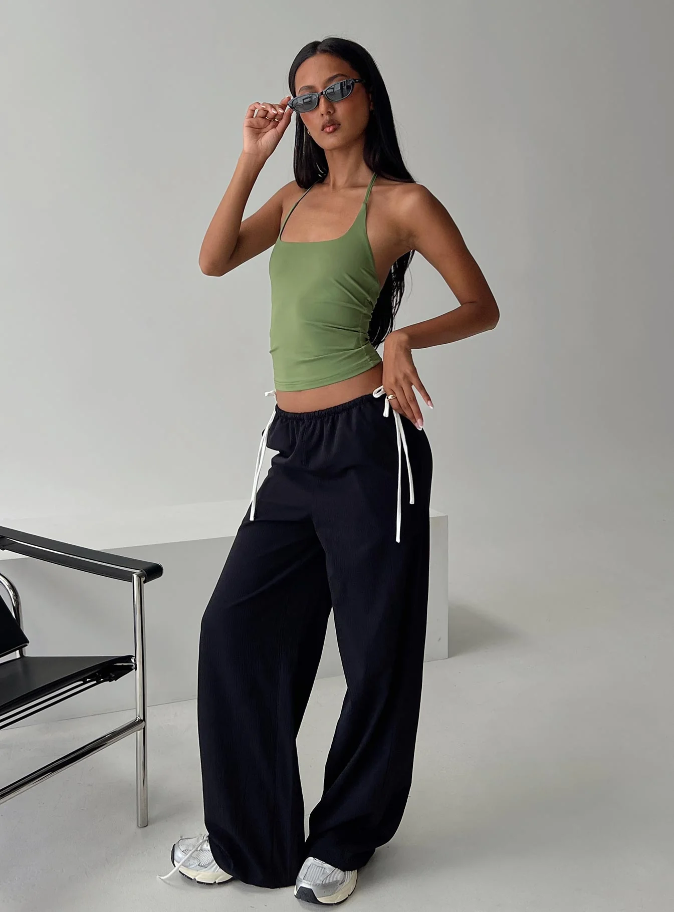 Sweet As Sugar Bow Pants Black / White