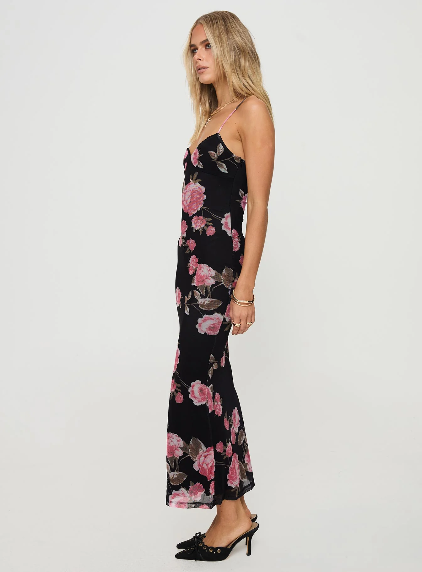 Manolis Maxi Dress Black / Floral