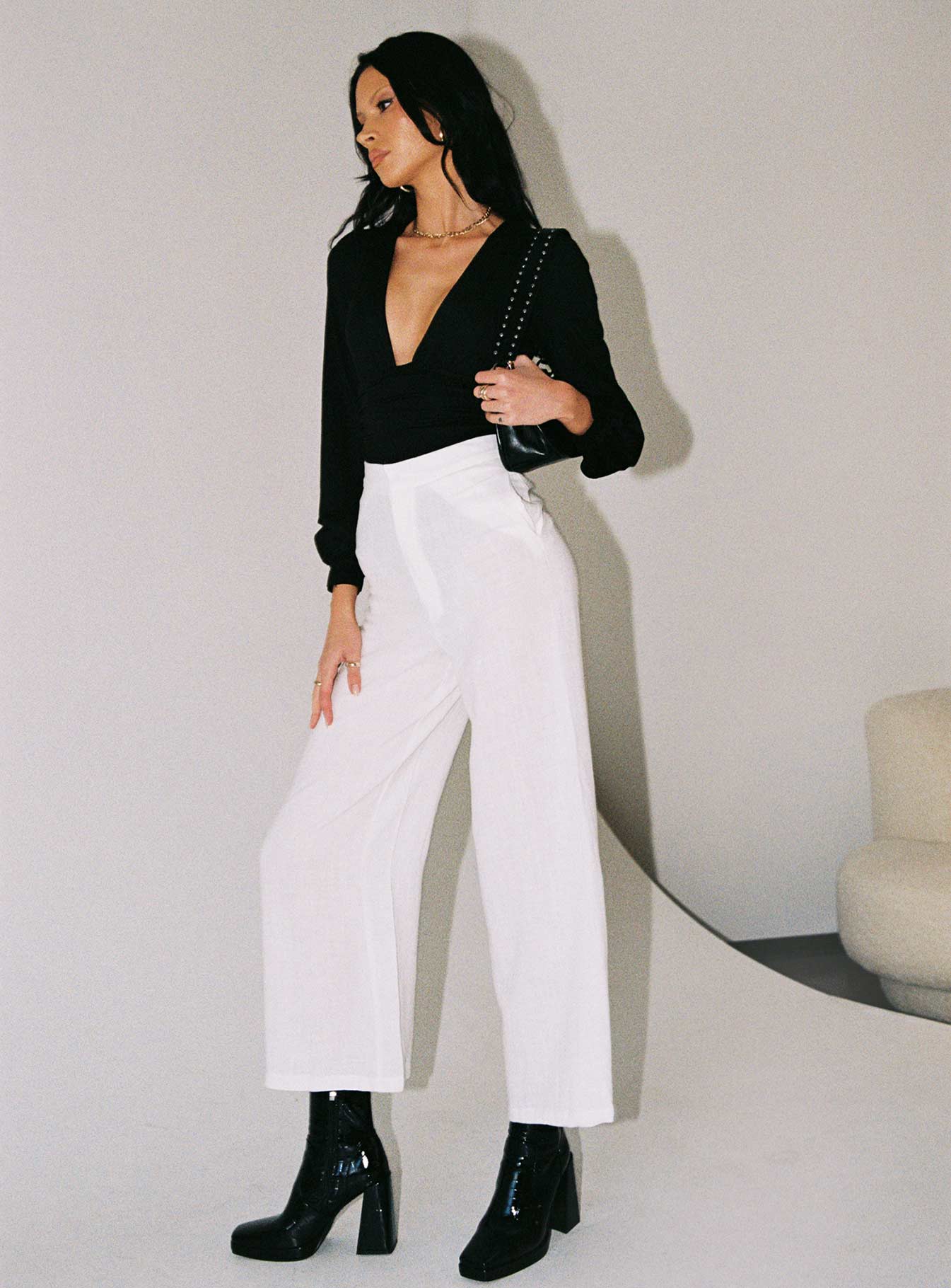 Simona Pants White