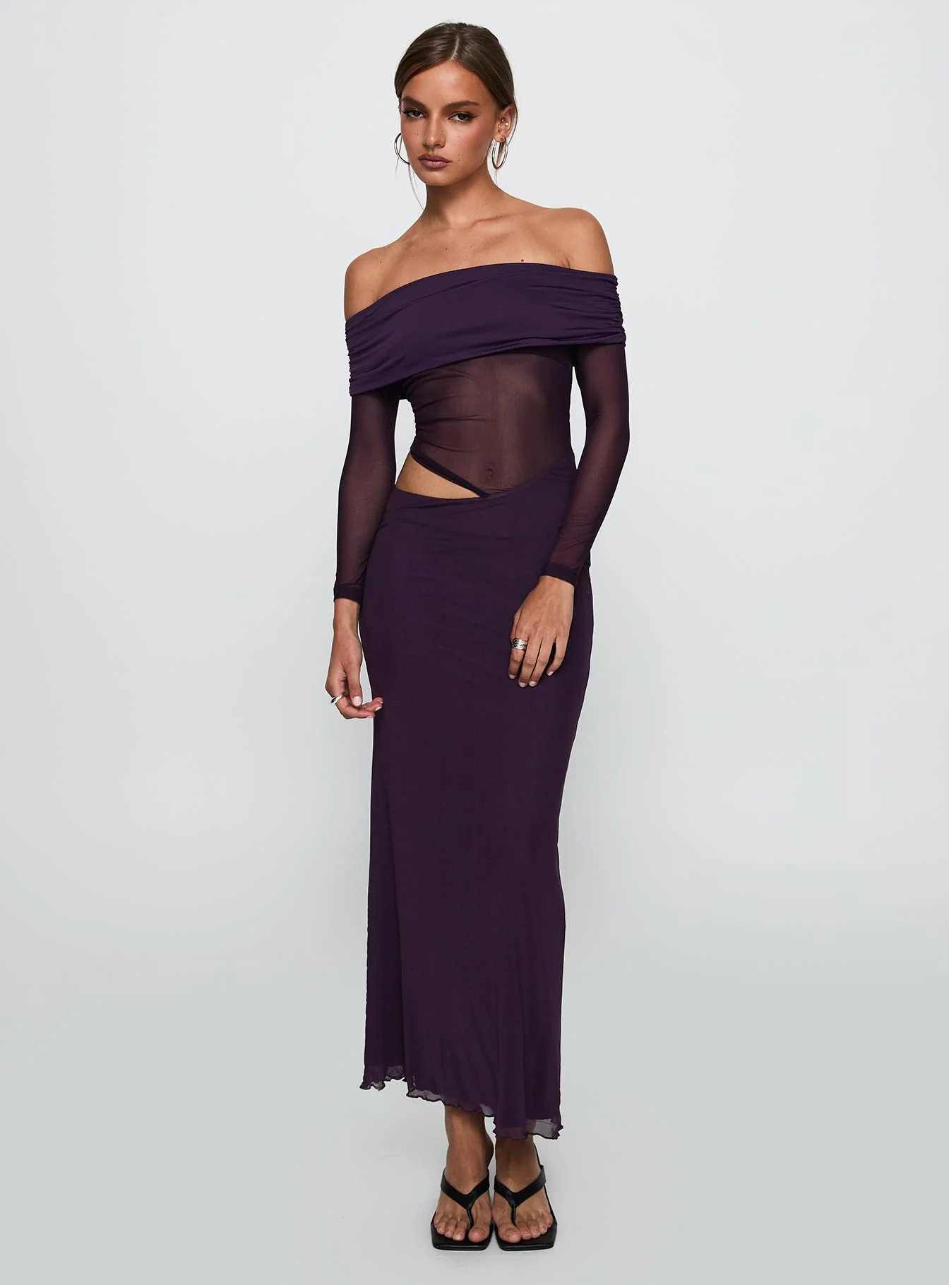 Soul Ties Long Sleeve Maxi Dress Purple