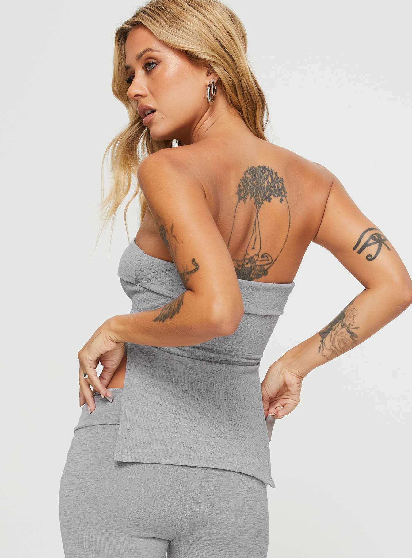 Laurenita Longline Tube Top Grey