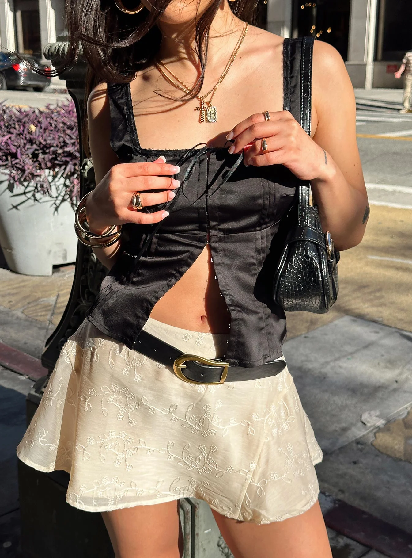 Perilla Mini Skirt Cream