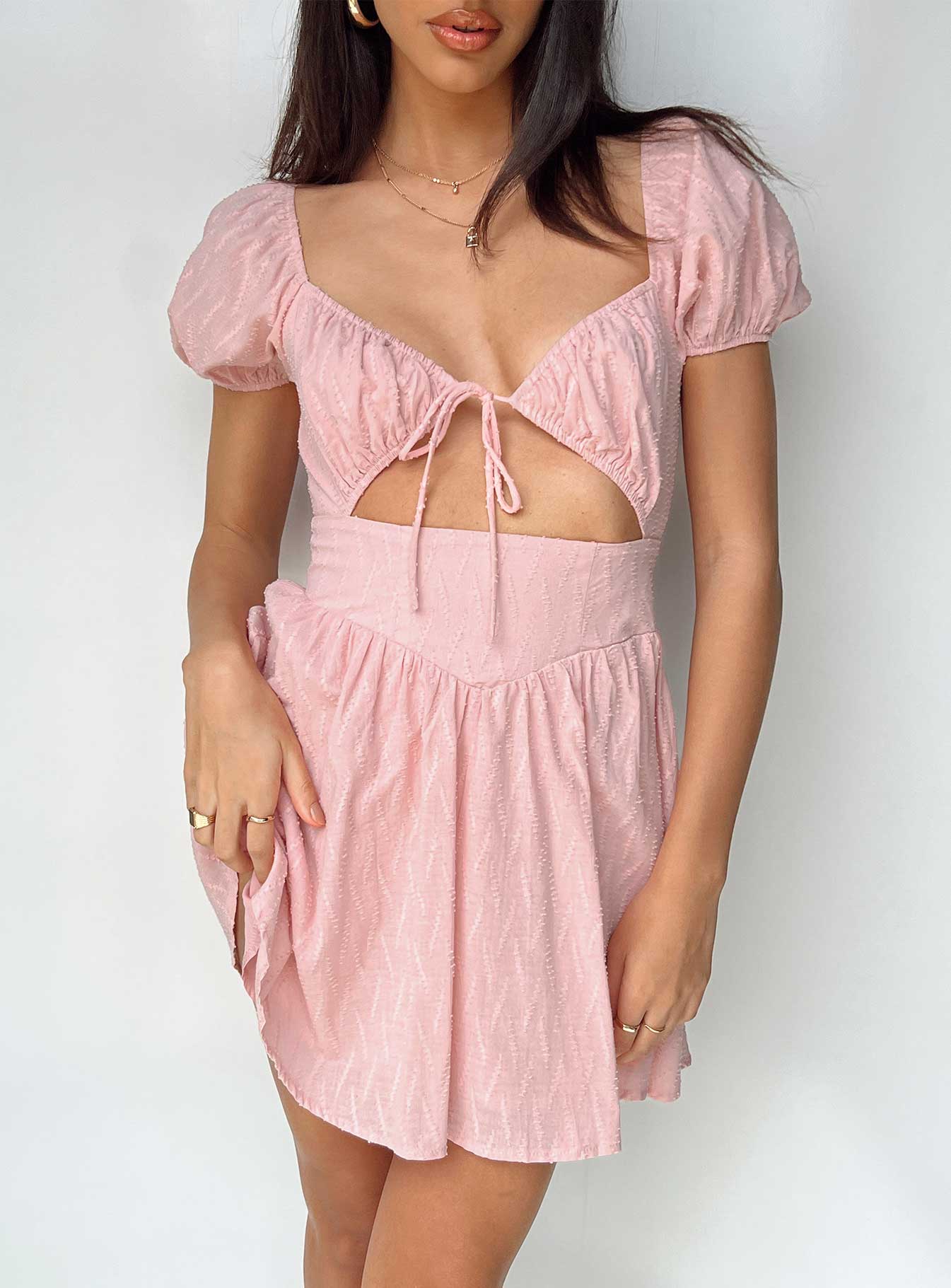 Caria Mini Dress Dusty Pink