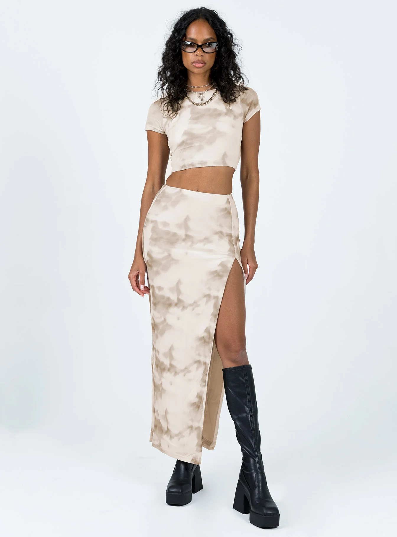 Rosie Mesh Set Beige Multi