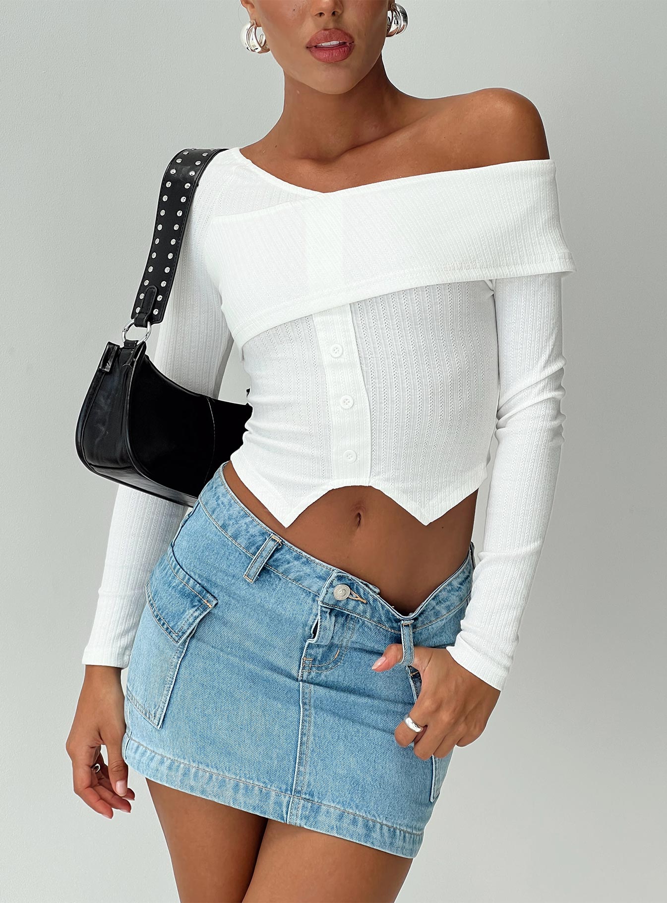 Ferotti Off The Shoulder Top White