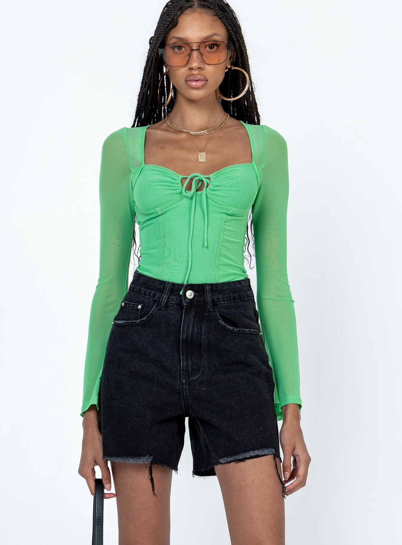 The Lara Denim Shorts Black