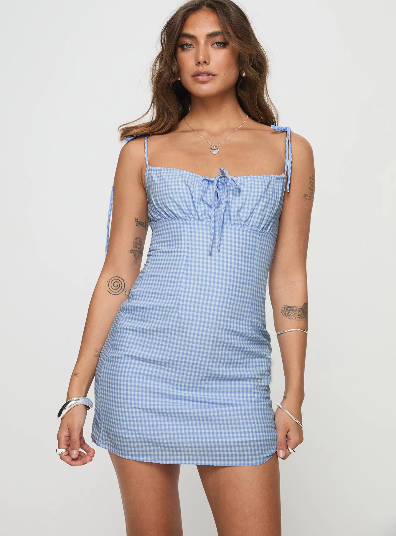 Camario Mini Dress Blue Check