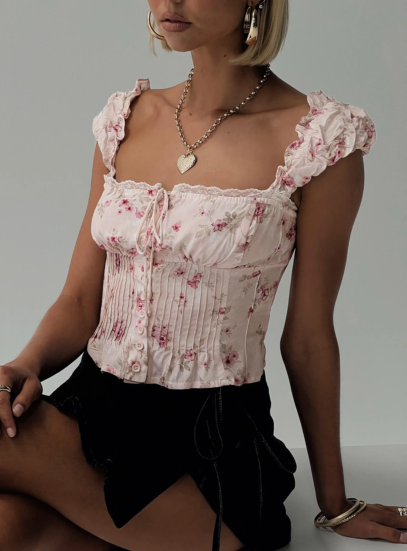 Rinza Top Pink Floral