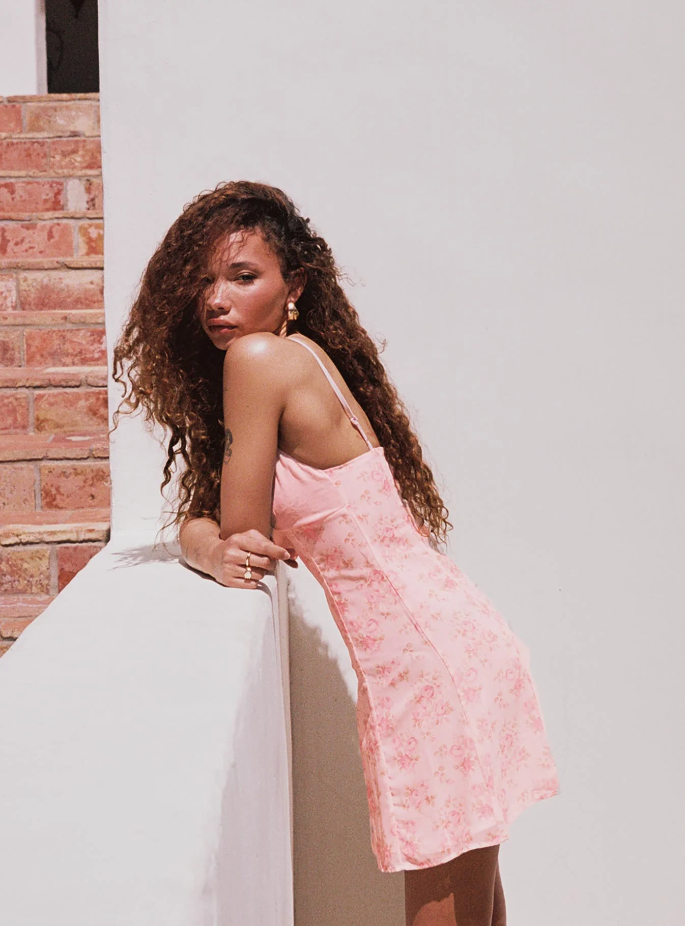 Byrony Mini Dress Pink Multi