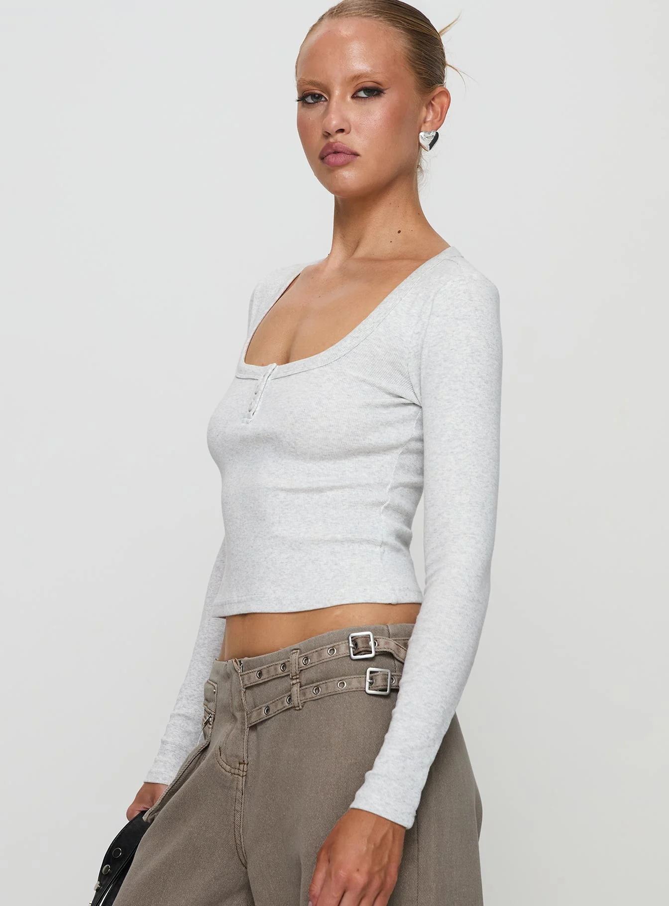 Daphine Long Sleeve Top Grey
