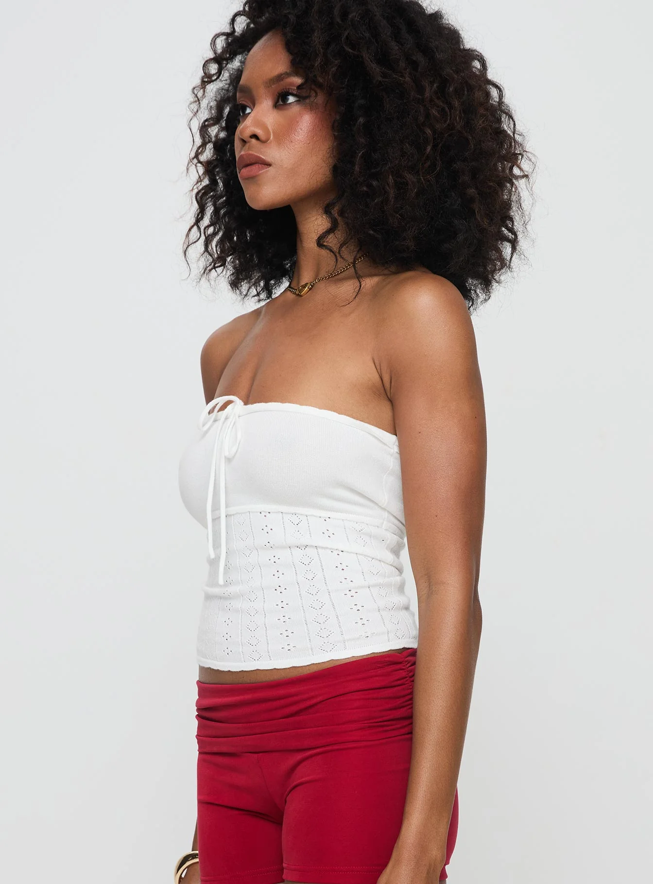 Seona Strapless Top White