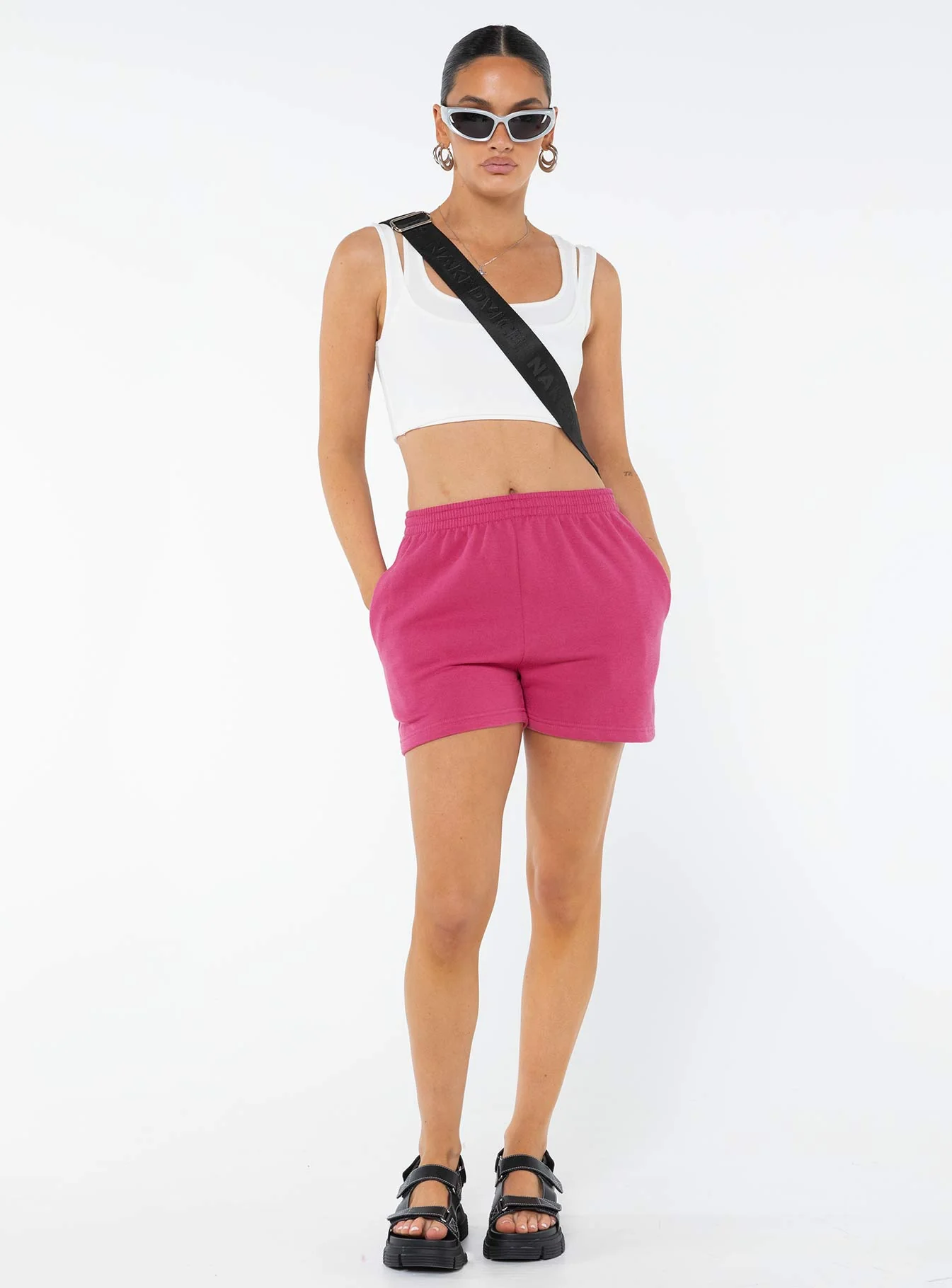 Cenzo Track Shorts Pink