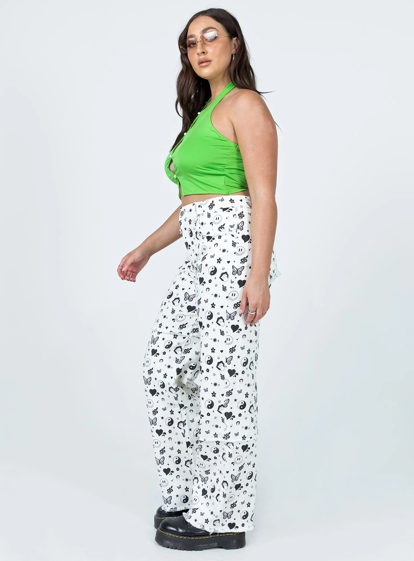 Love Me Not Denim Jeans White