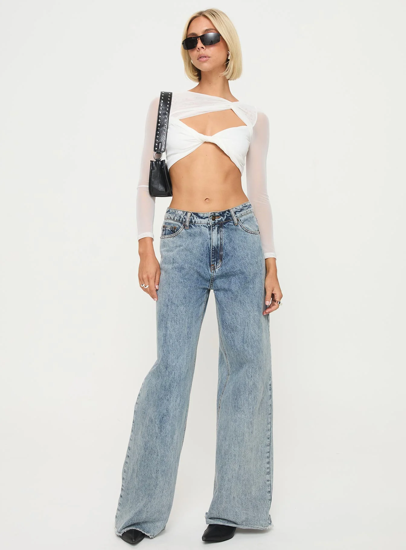 Middleton Long Sleeve Top White