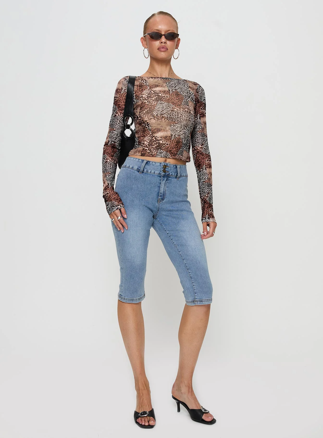Tied In Long Sleeve Top Leopard
