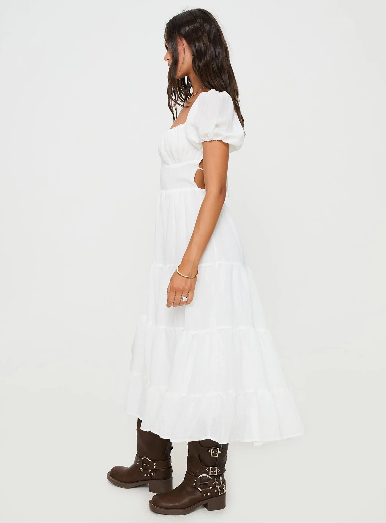 Danny Midi Dress White
