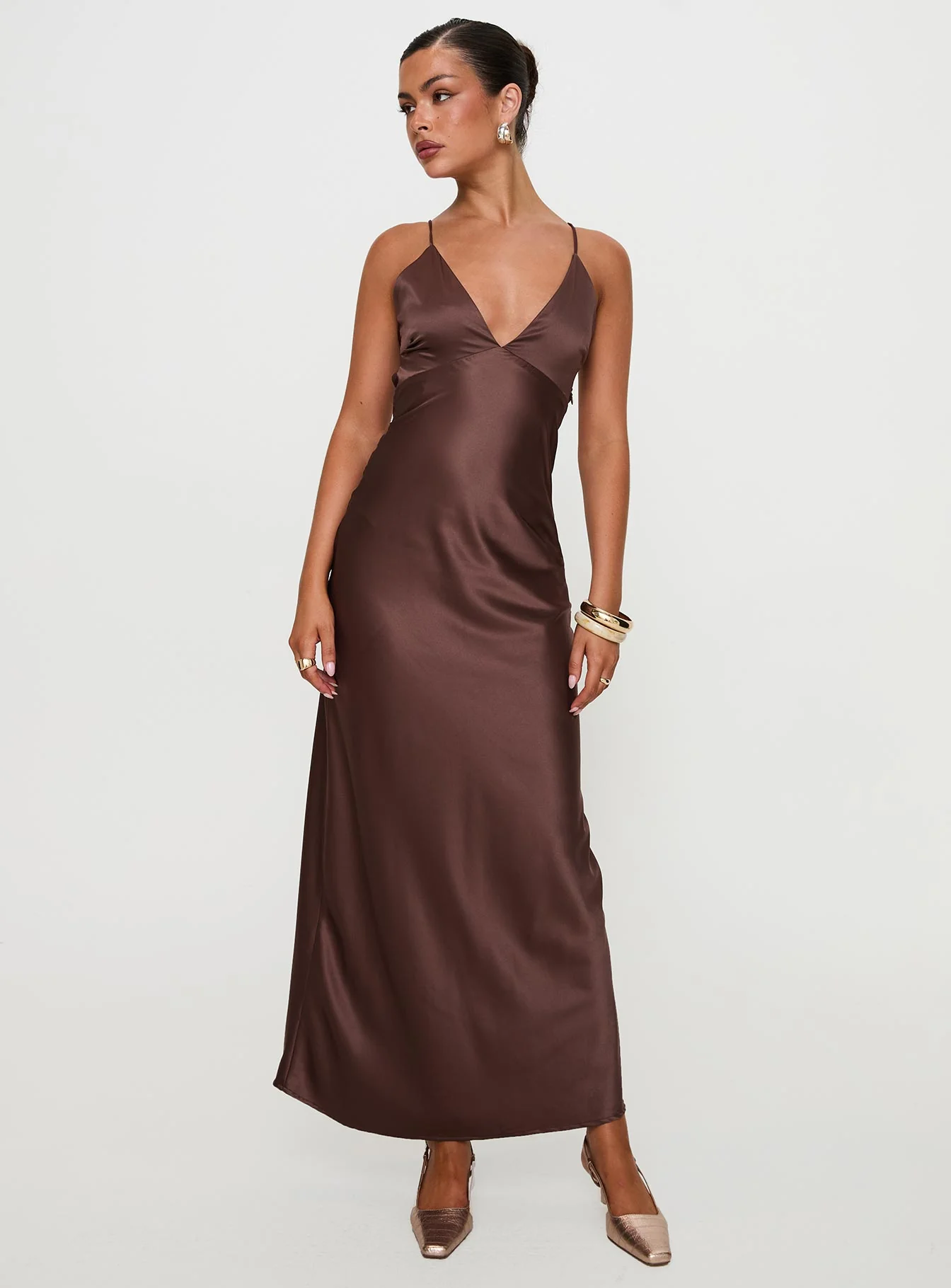 Angels Only Maxi Dress Chocolate