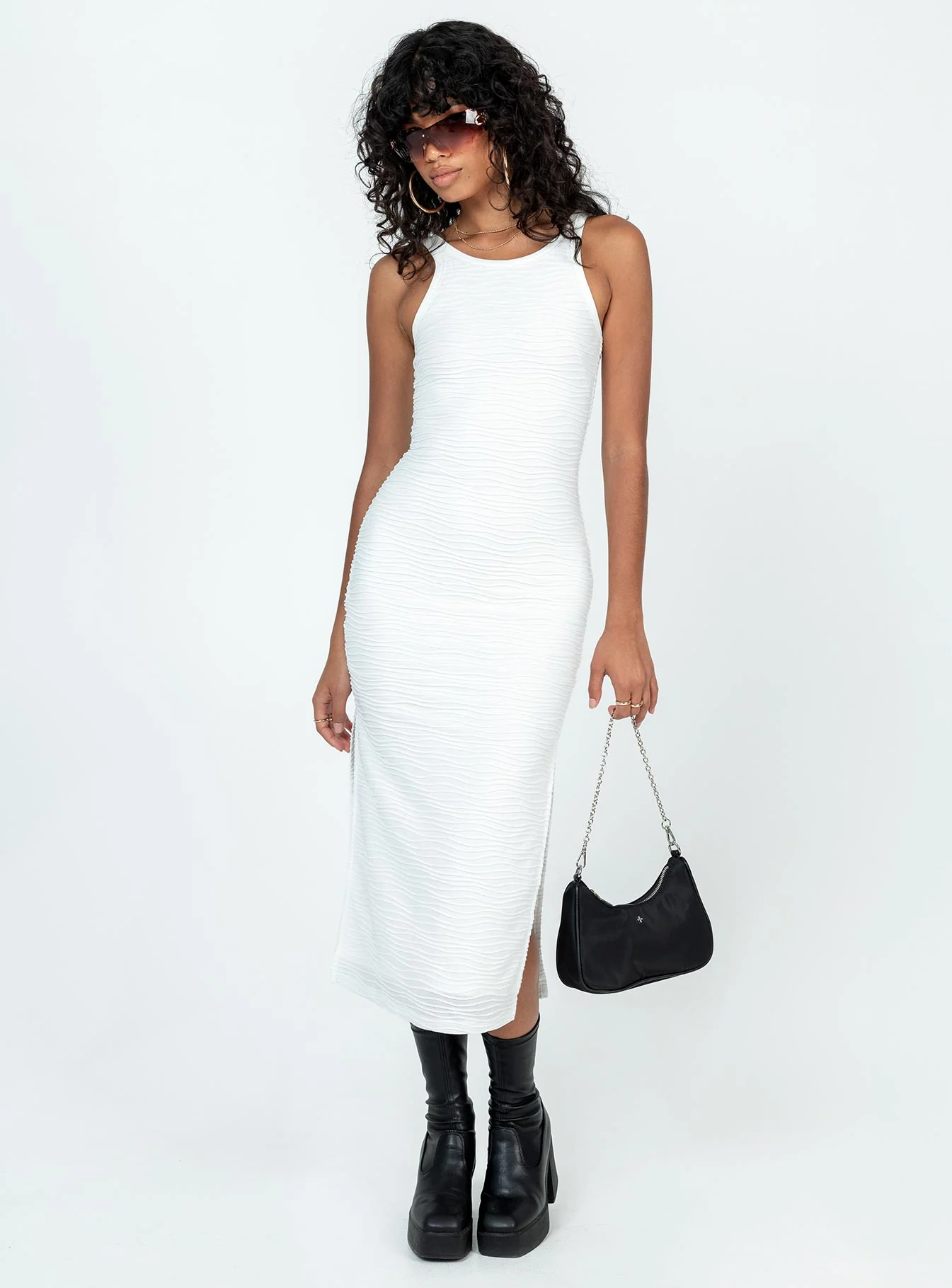 Lazar Midi Dress White