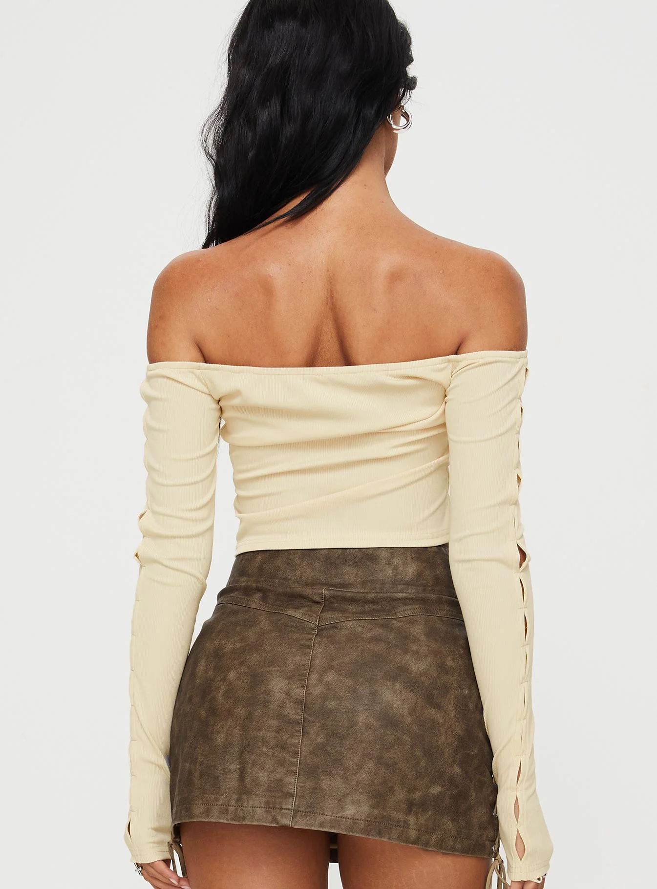 Castano Off The Shoulder Top Beige