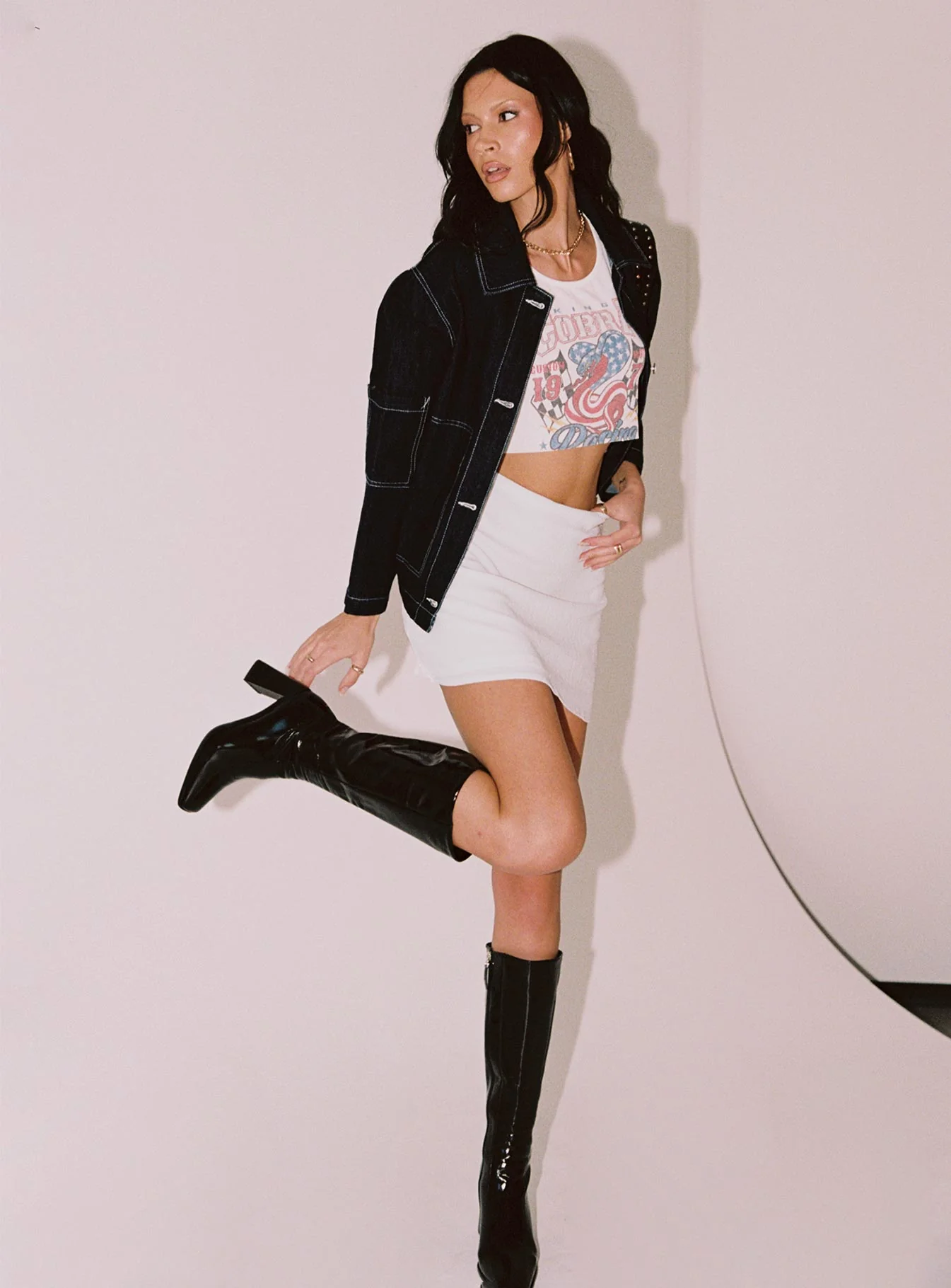 Buddy Mini Skirt White