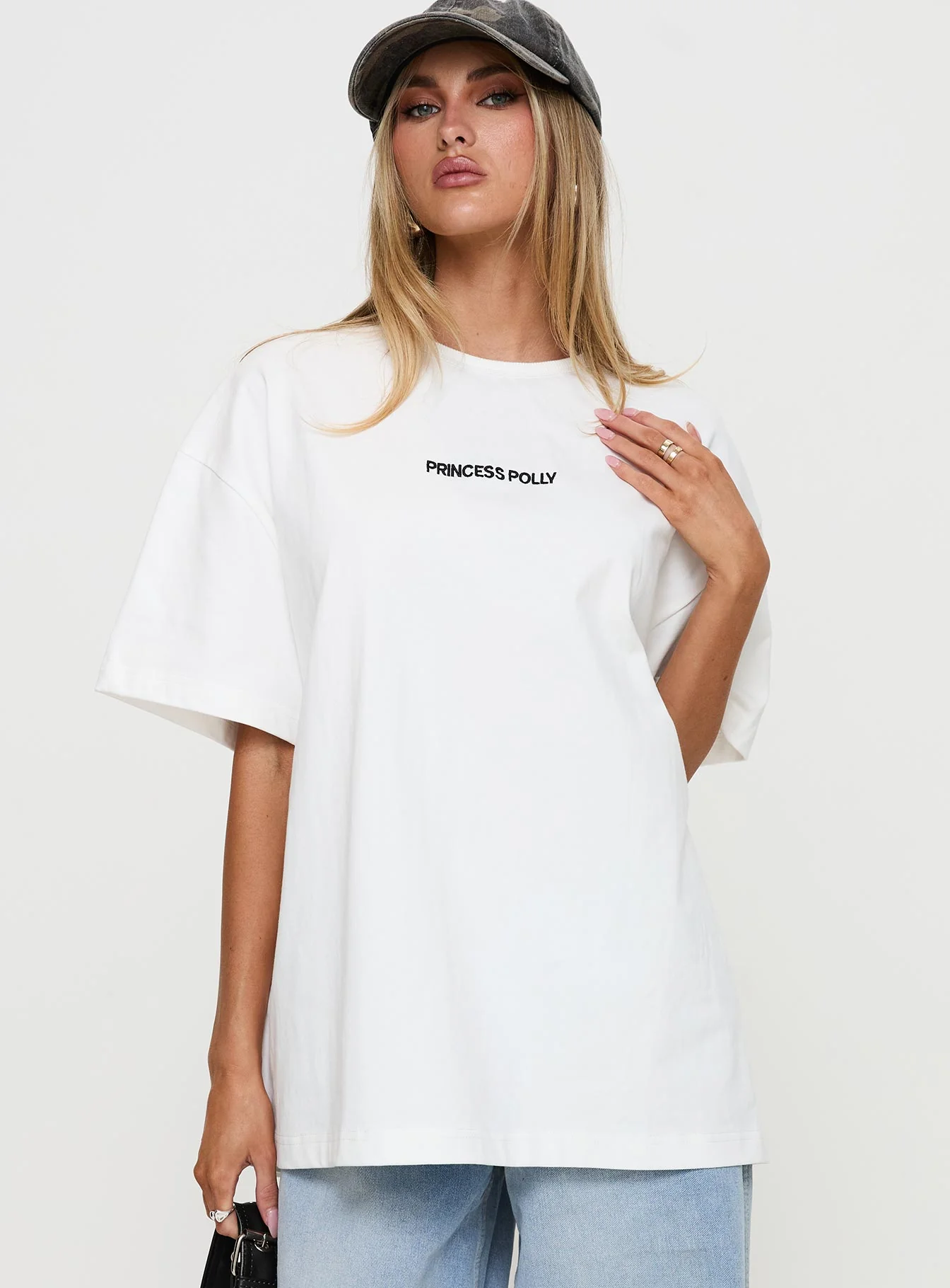 Power Play Active Oversized Tee White