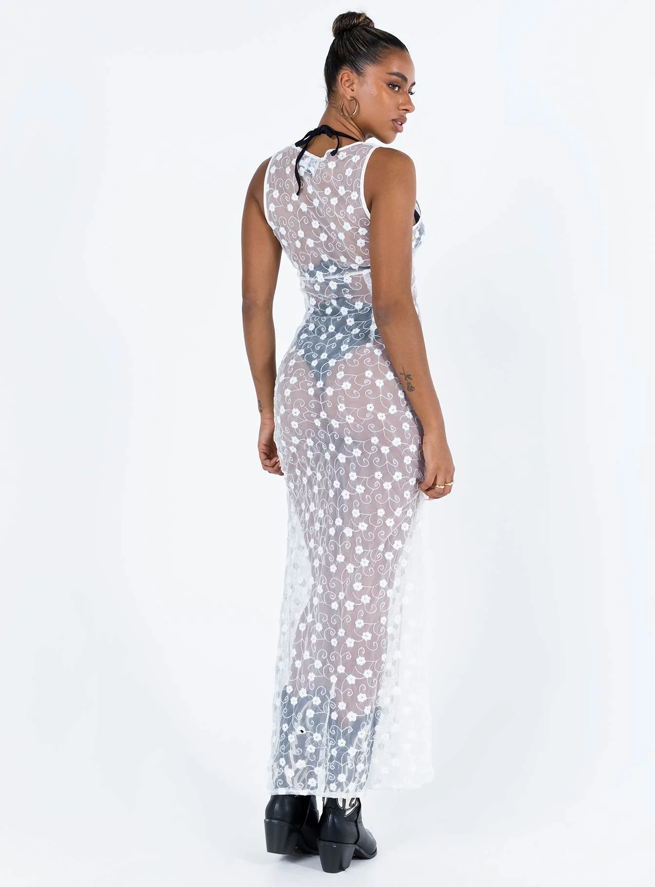 Britton Lace Maxi Dress White