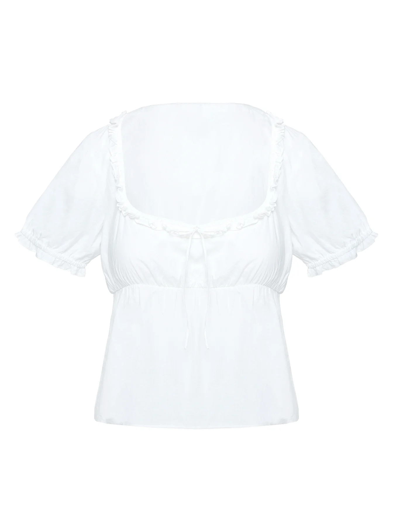 Elizabette Puff Sleeve Top White