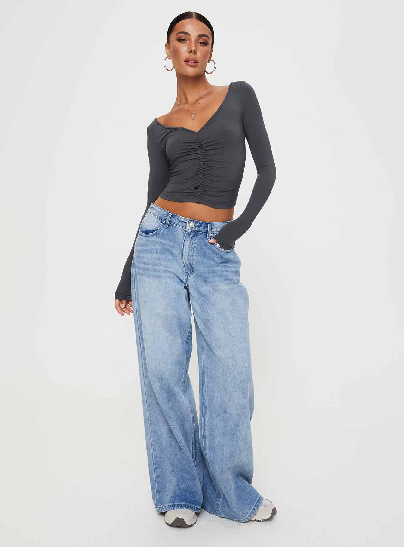 Moylan Long Sleeve Top Grey