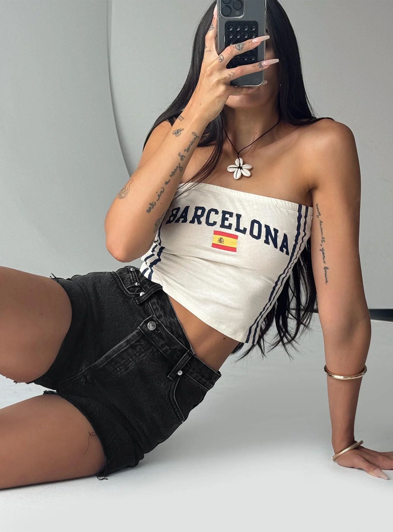 Barcelona Tube Top White