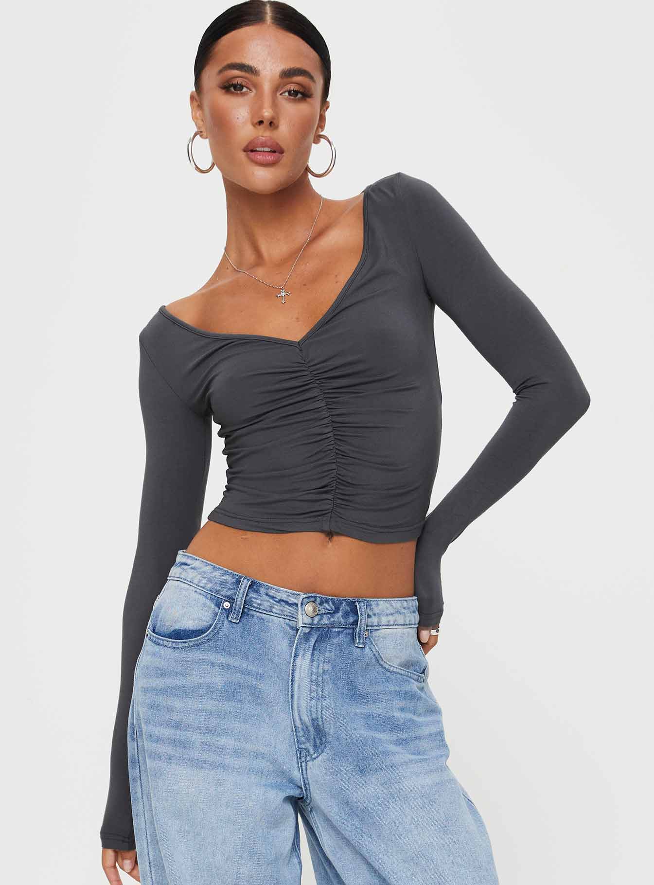 Moylan Long Sleeve Top Grey