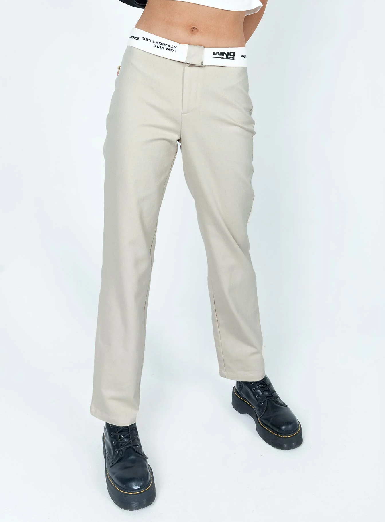 Dava Low Rise Pants Cream
