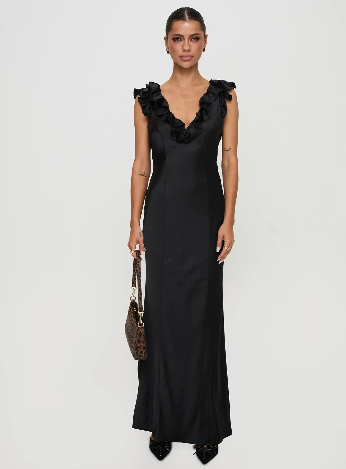 Butacup Frill Maxi Dress Black