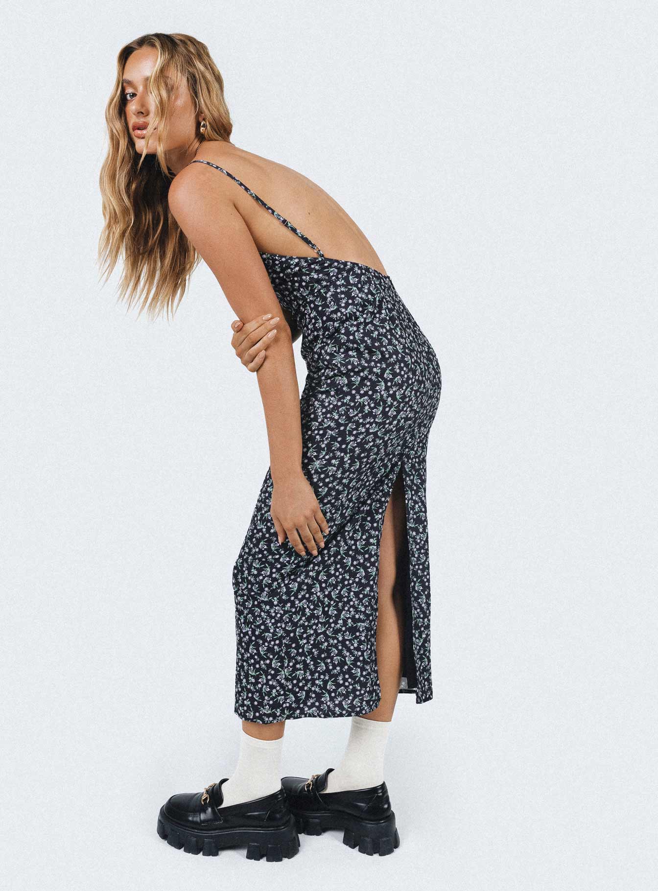 Arkana Maxi Dress Black Floral