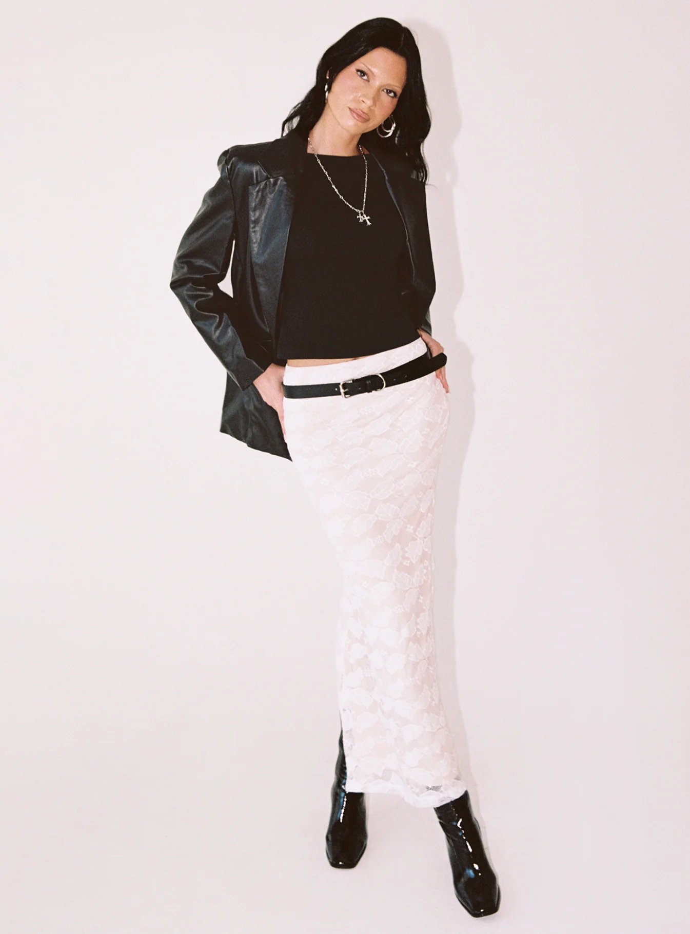 Azra Maxi Skirt White