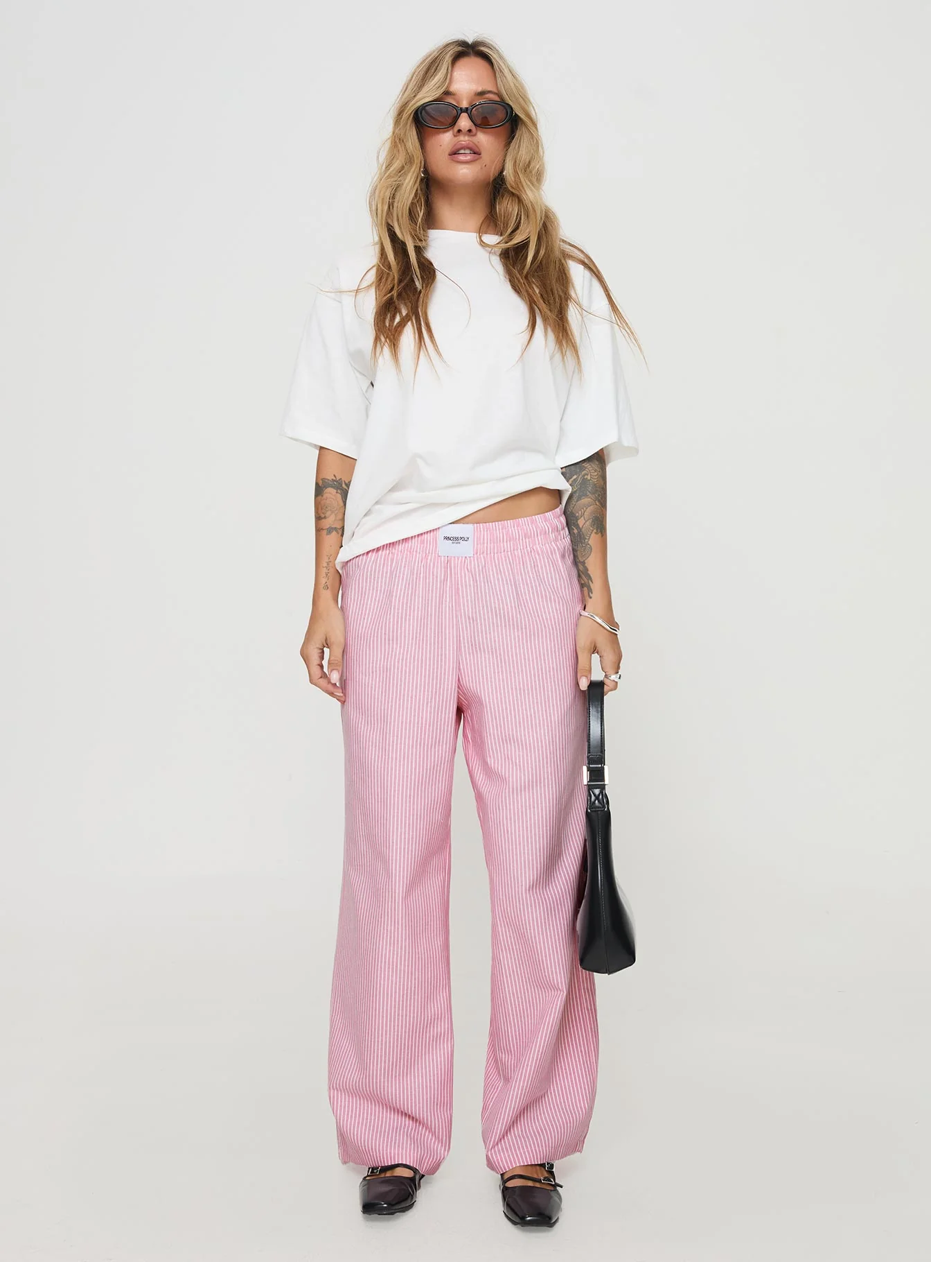 Beach House Pants Pink / White