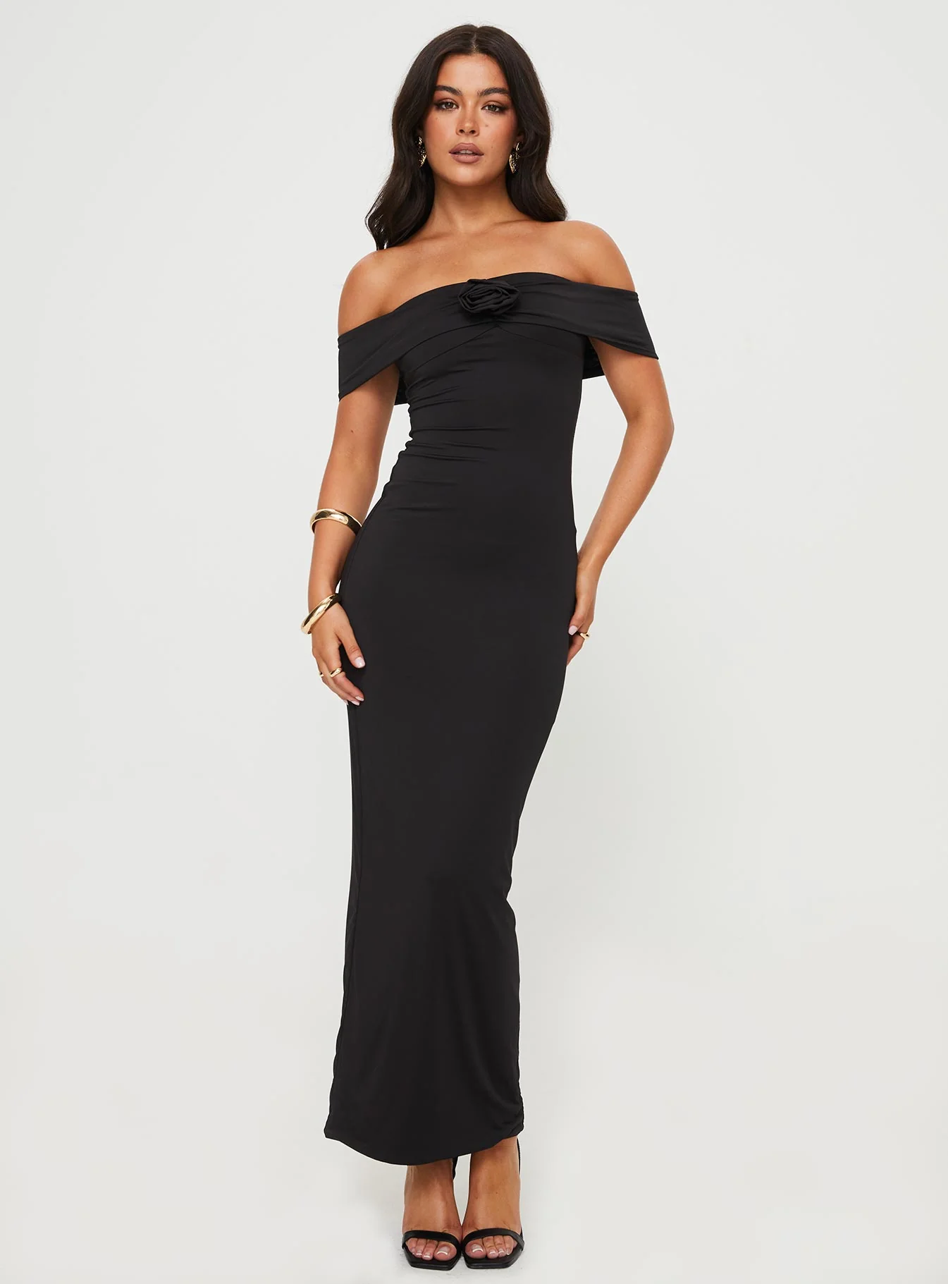 Laurence Strapless Maxi Dress Black