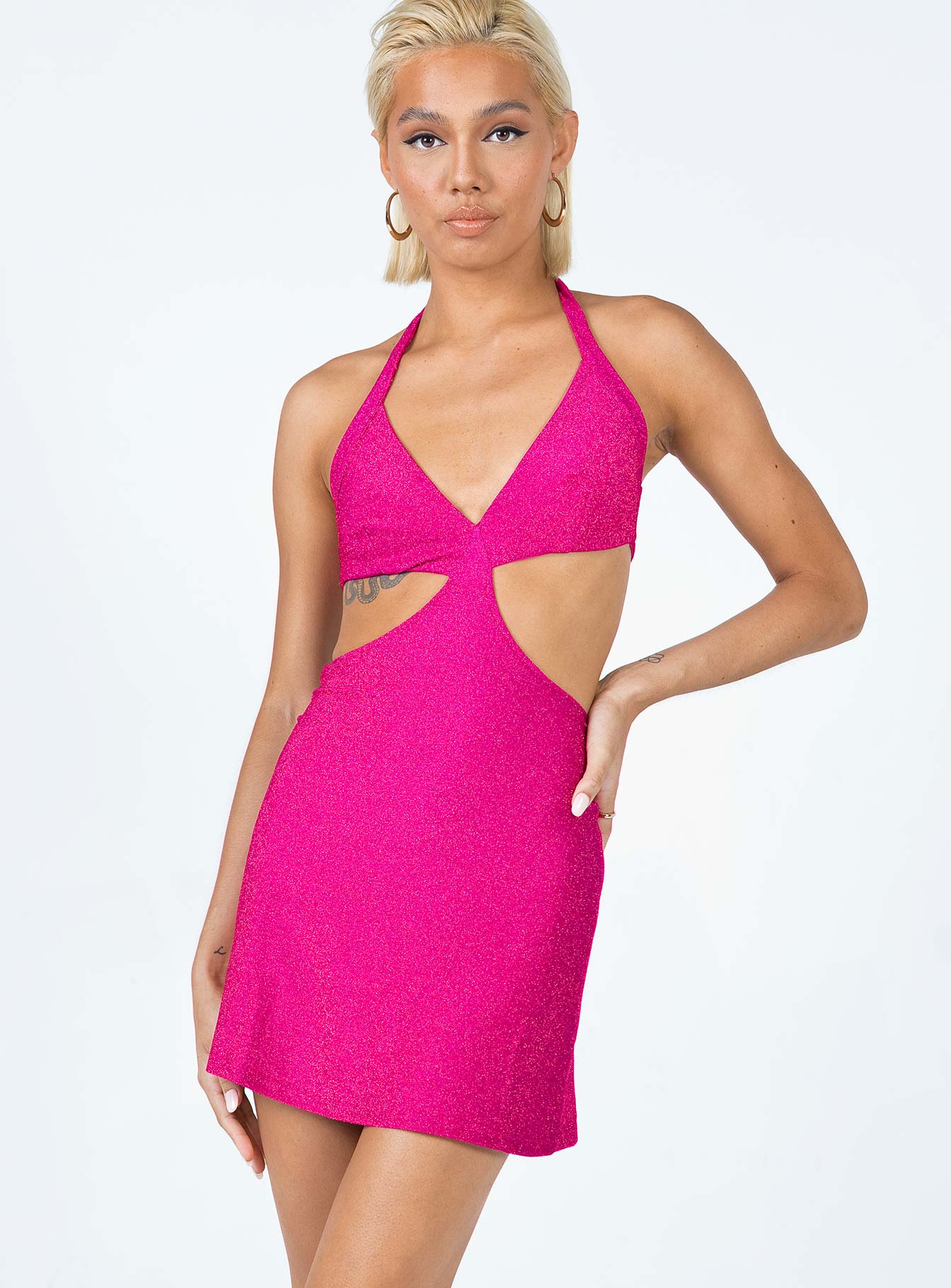 Francesca Cut Out Mini Dress Pink