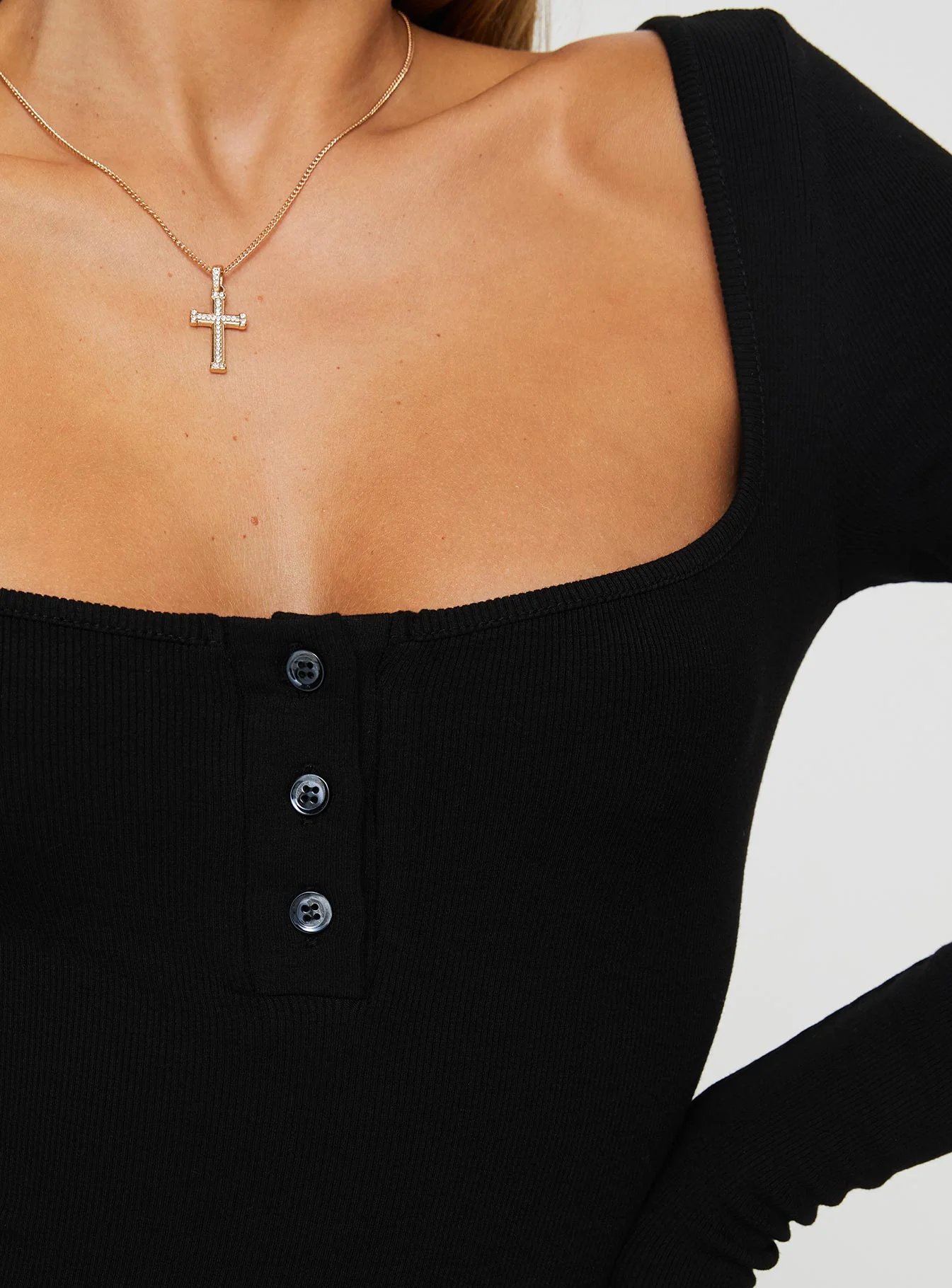 Ballard Long Sleeve Bodysuit Black