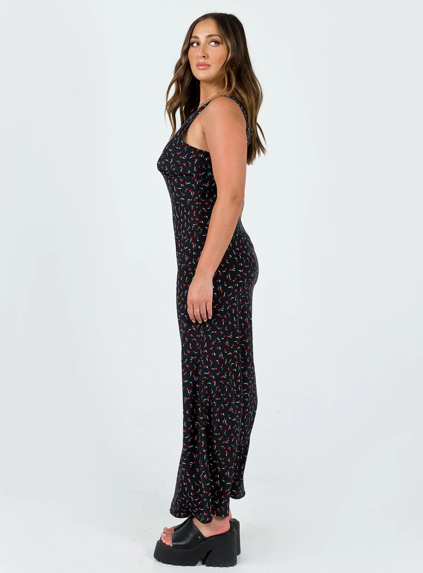 Garrick Maxi Dress Black / Red