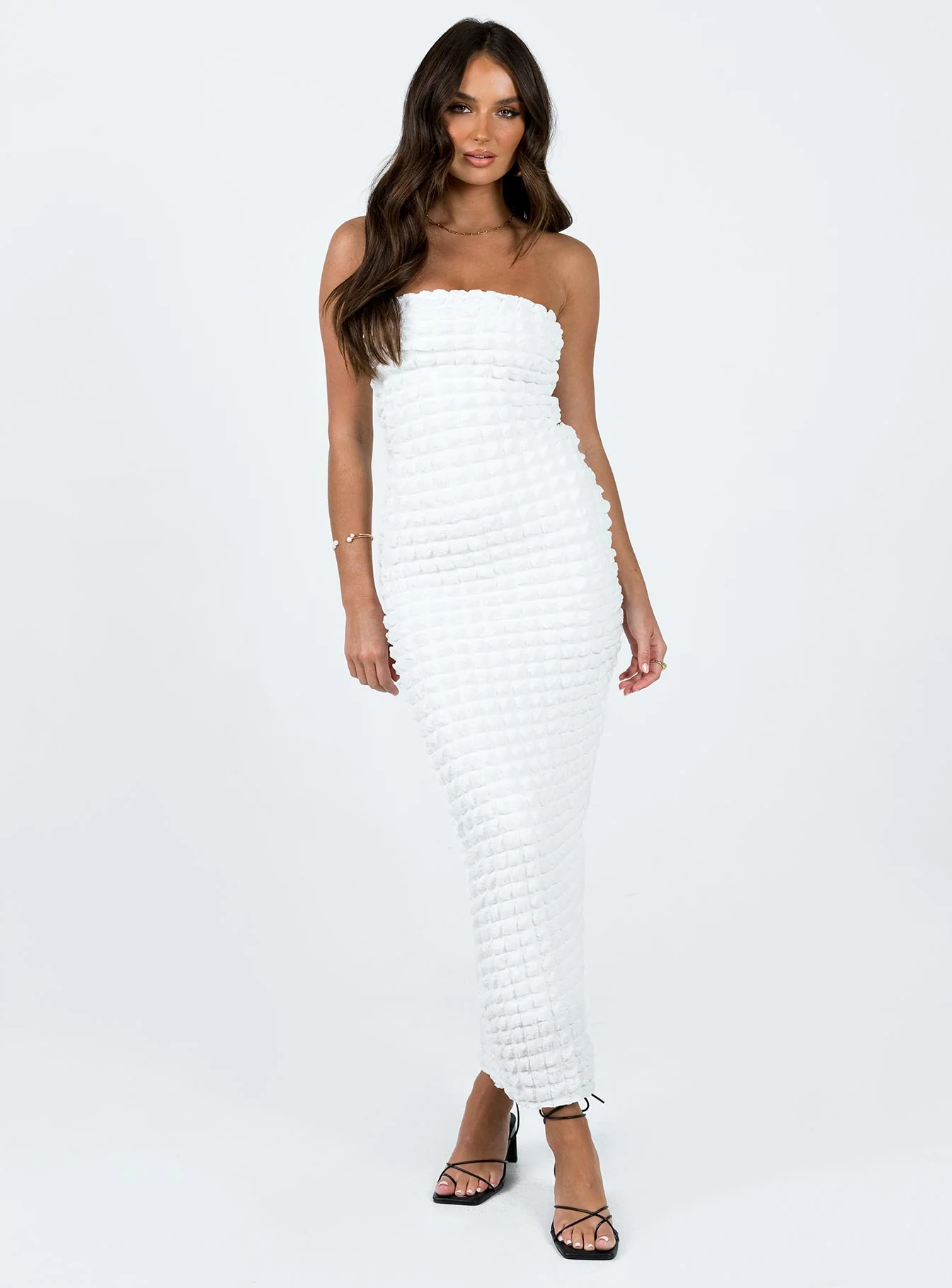 Kendrick Strapless Maxi Dress White