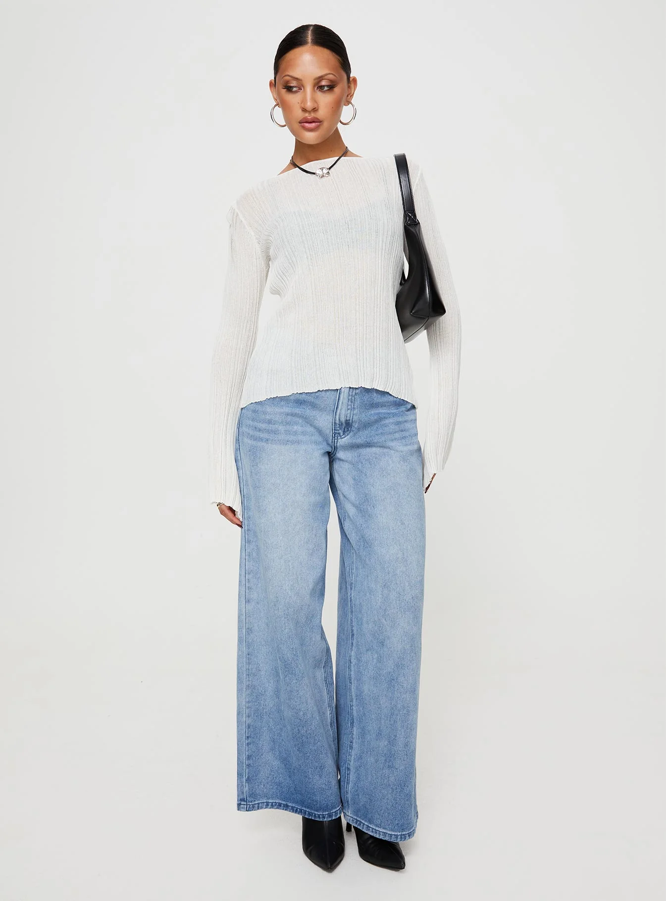 Wexley Long Sleeve Top White