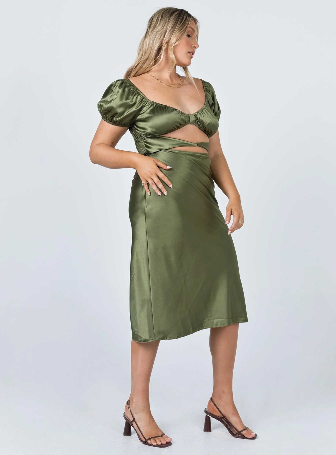 Nakita Midi Dress Khaki