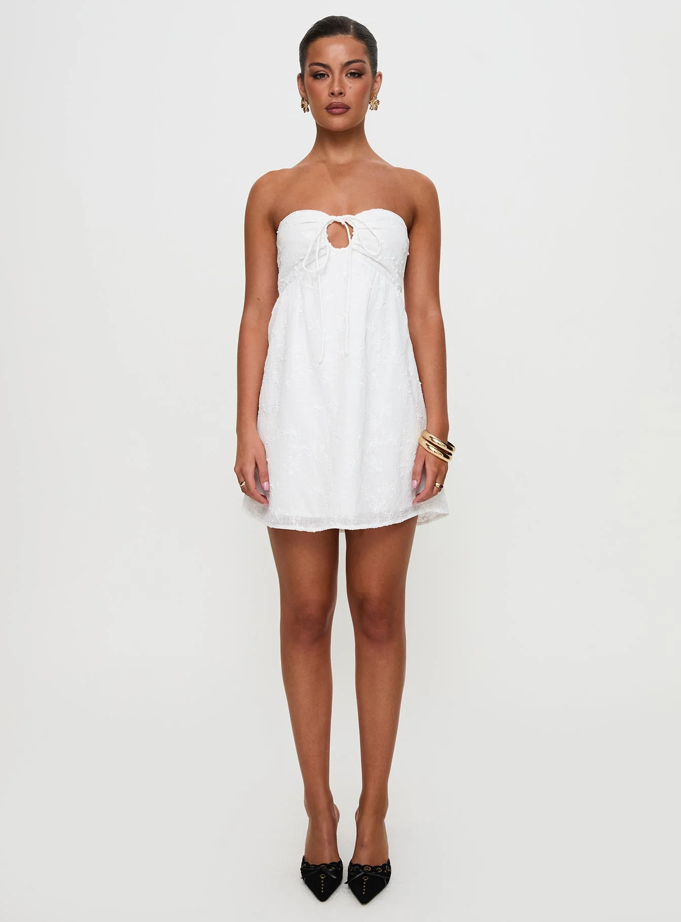 Rosenberg Strapless Mini Dress White