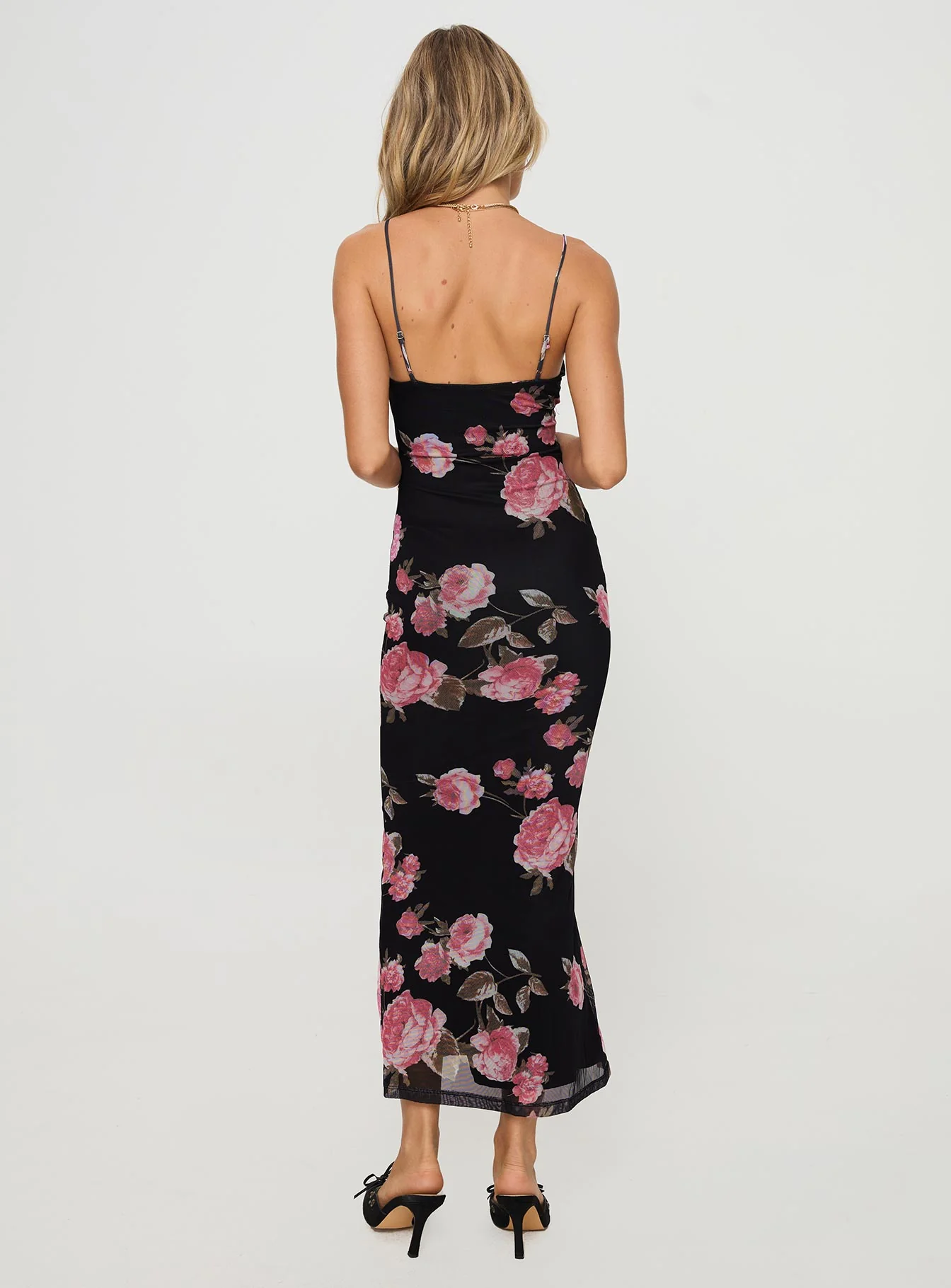 Manolis Maxi Dress Black / Floral