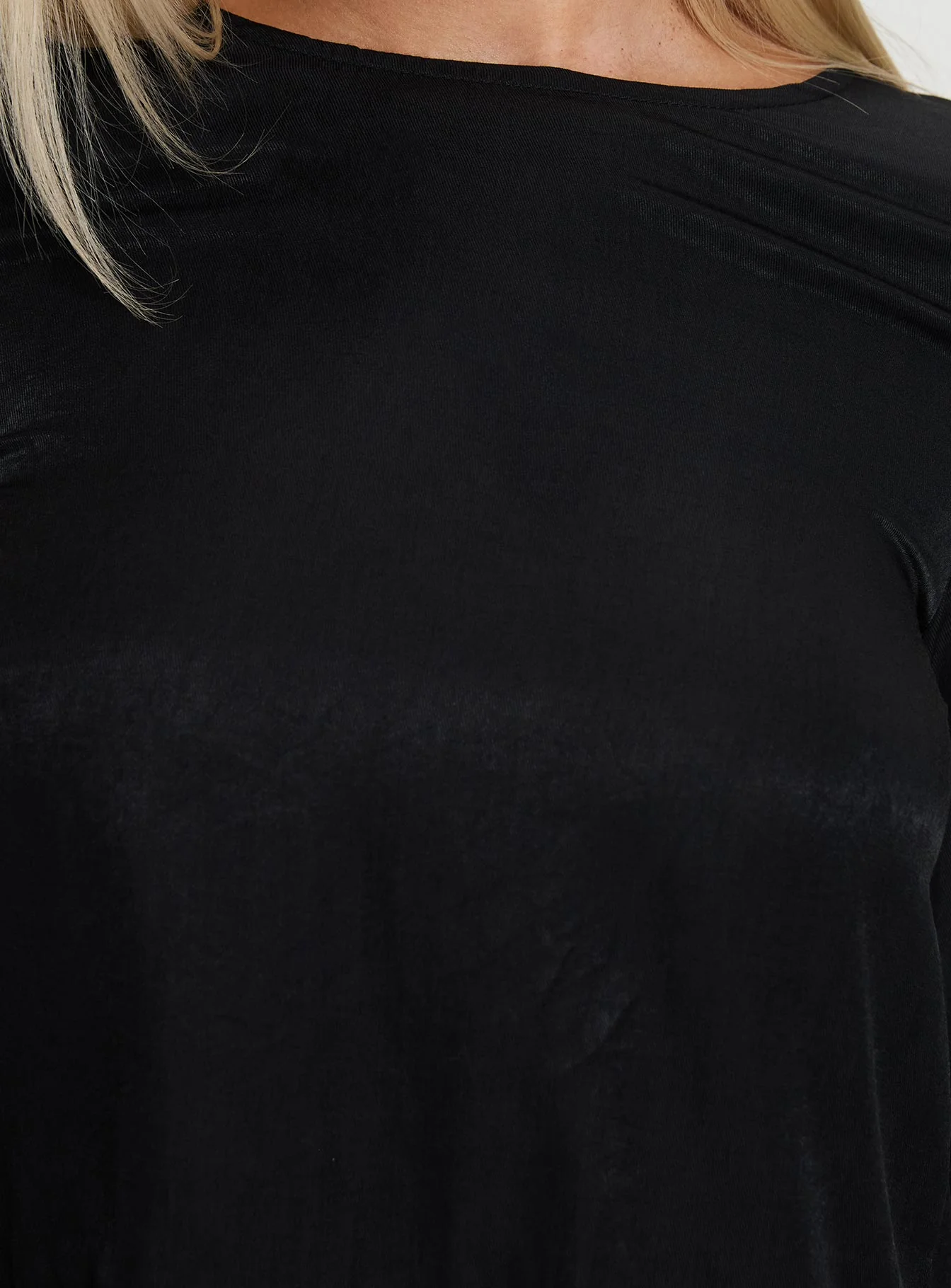 Rhydian Long Sleeve Tie Top Black