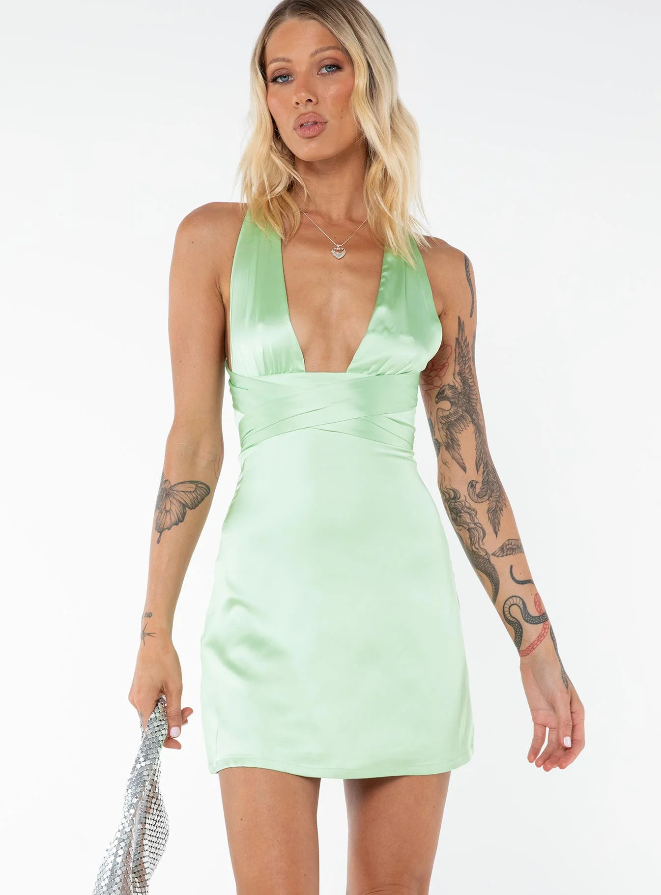 Katina Mini Dress Green Tall
