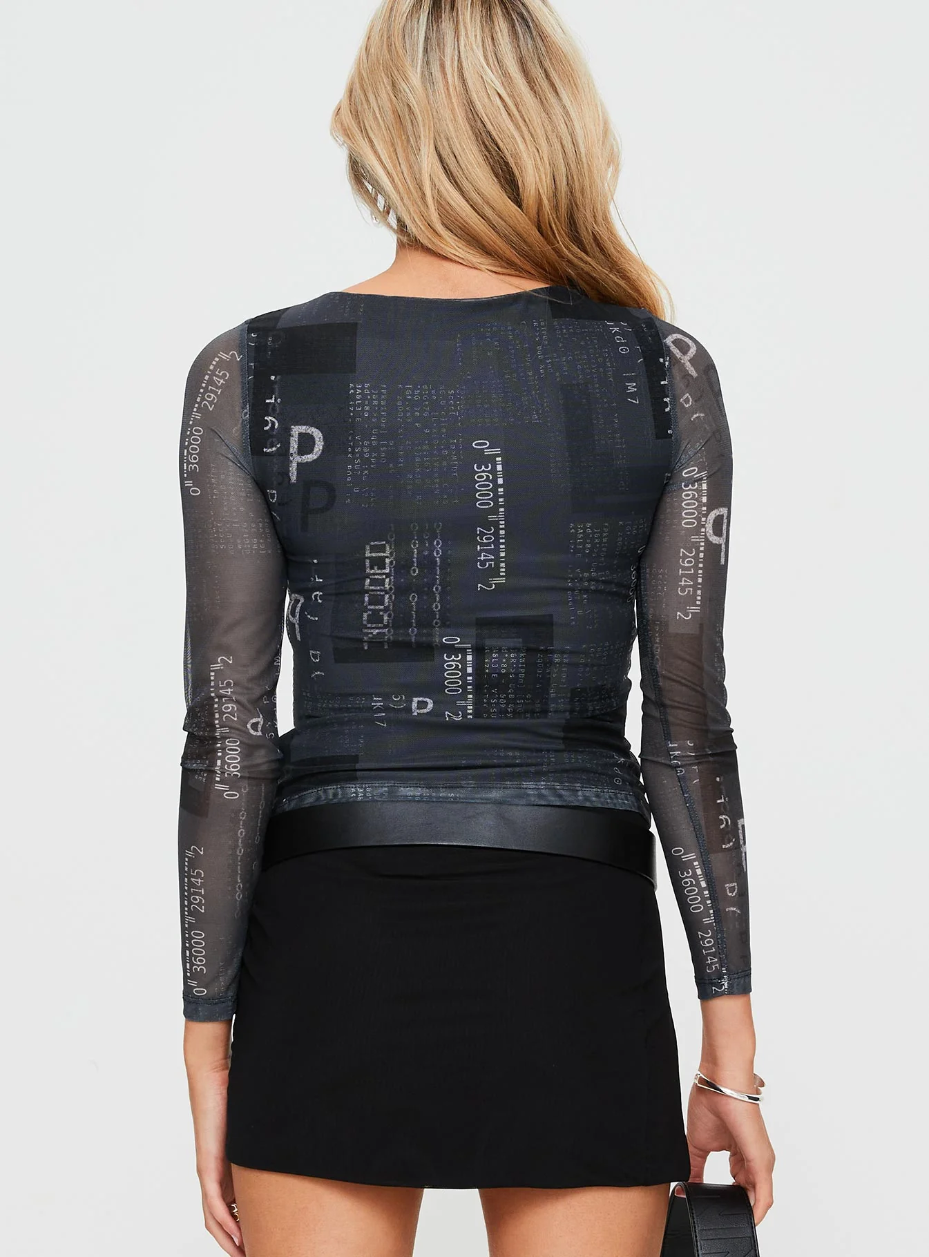 Okuda Long Sleeve Top Black