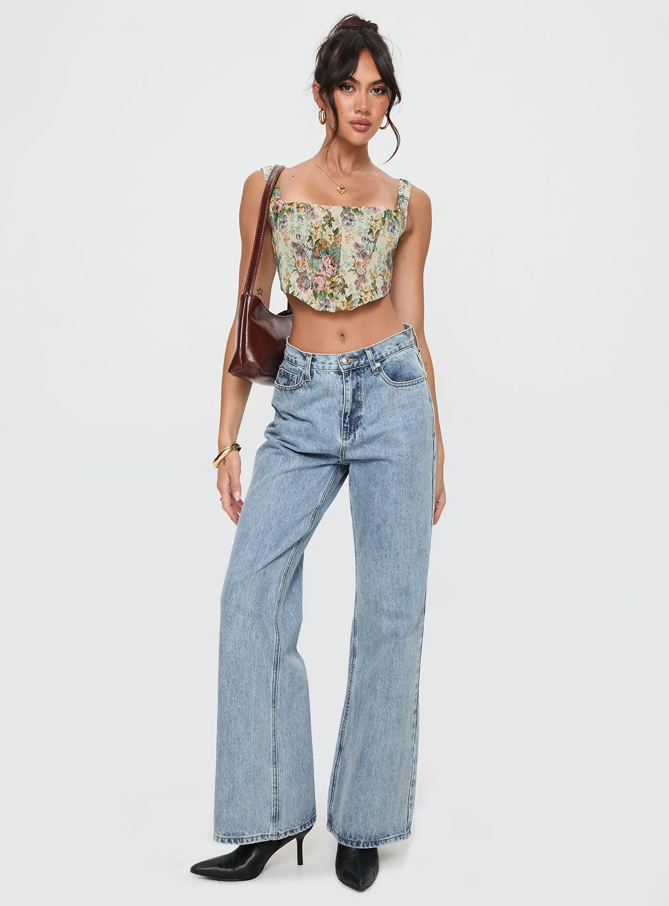 Tender Heart Corset Top Multi