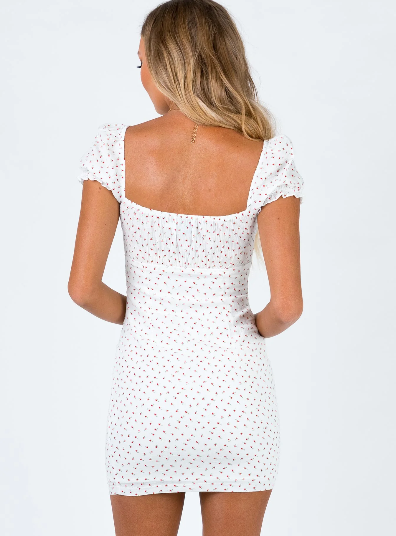Natalina Mini Dress White / Red