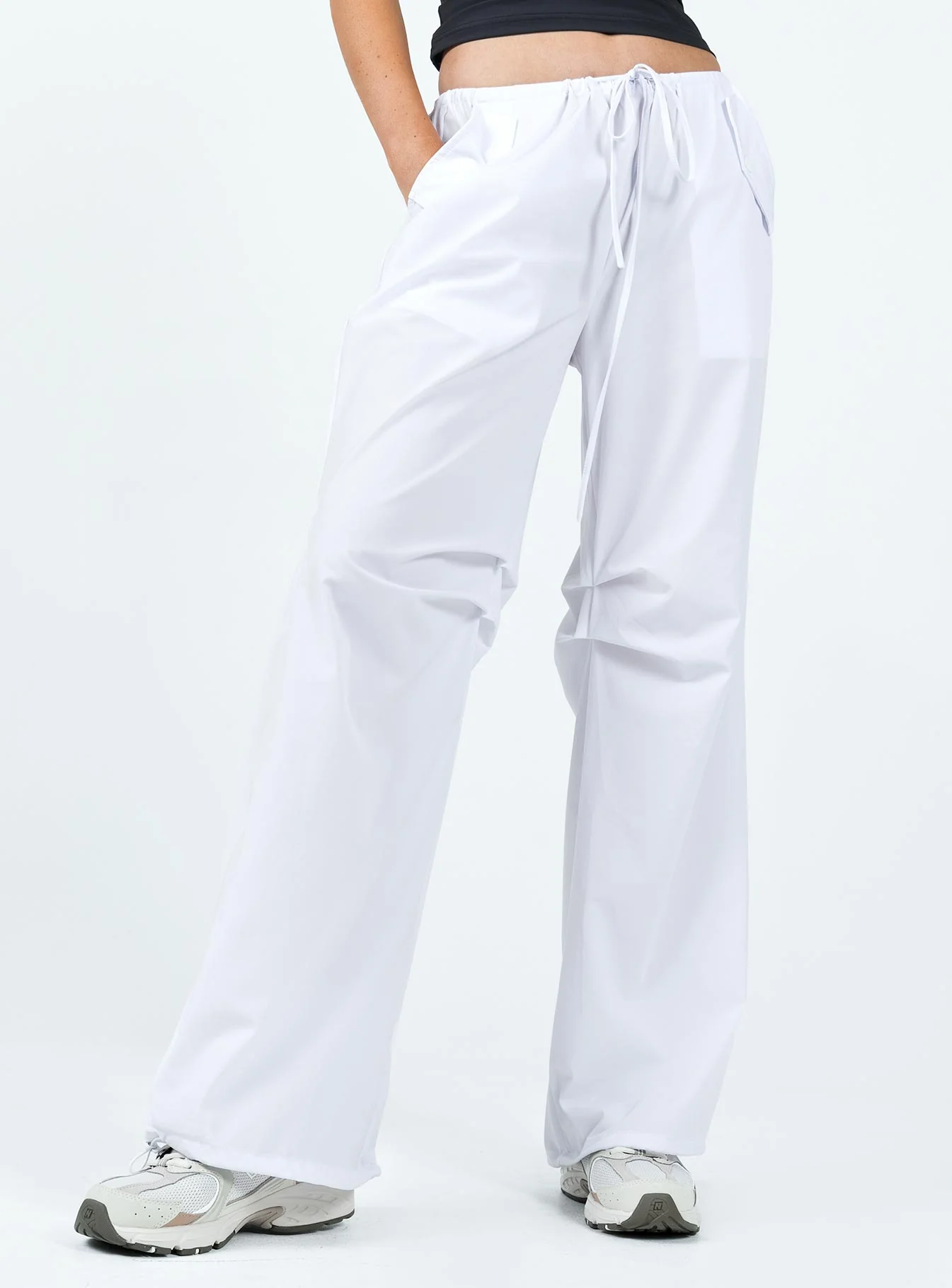 Snow Parachute Pants White